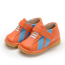 Orange Sneaker with Blue Stripes Toddler Boy